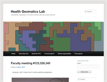 Tablet Screenshot of healthgeomatics.com